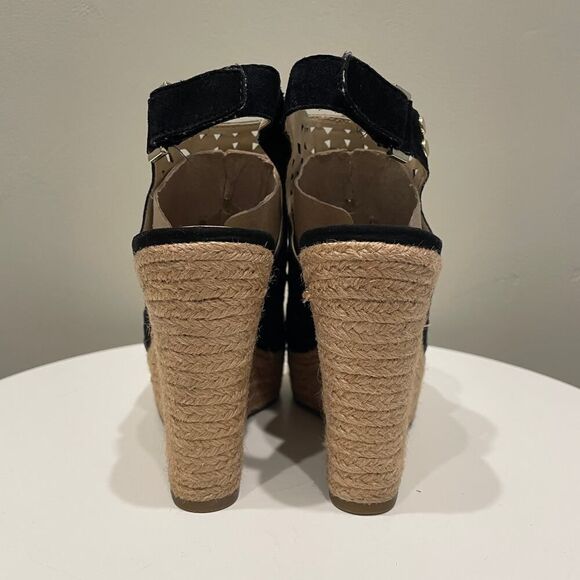 Marc Fisher Harlea Wedge Sandal Black - Size: 6.5 - Picture 4 of 10